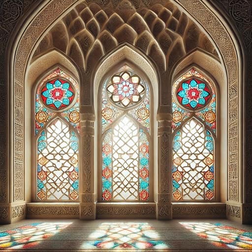 پنجره های قوس دار مسجدی