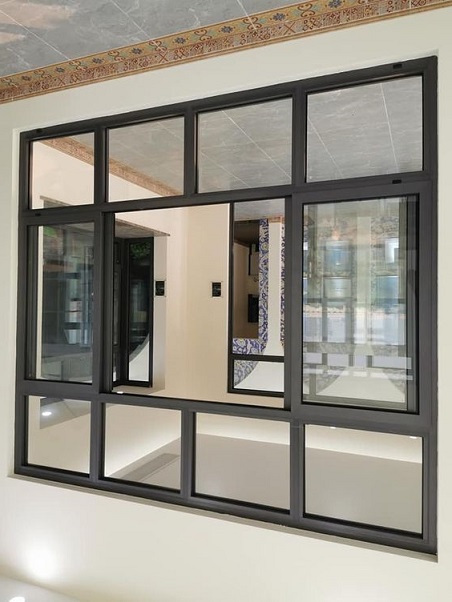 پنجره دوجداره مشکی UPVC